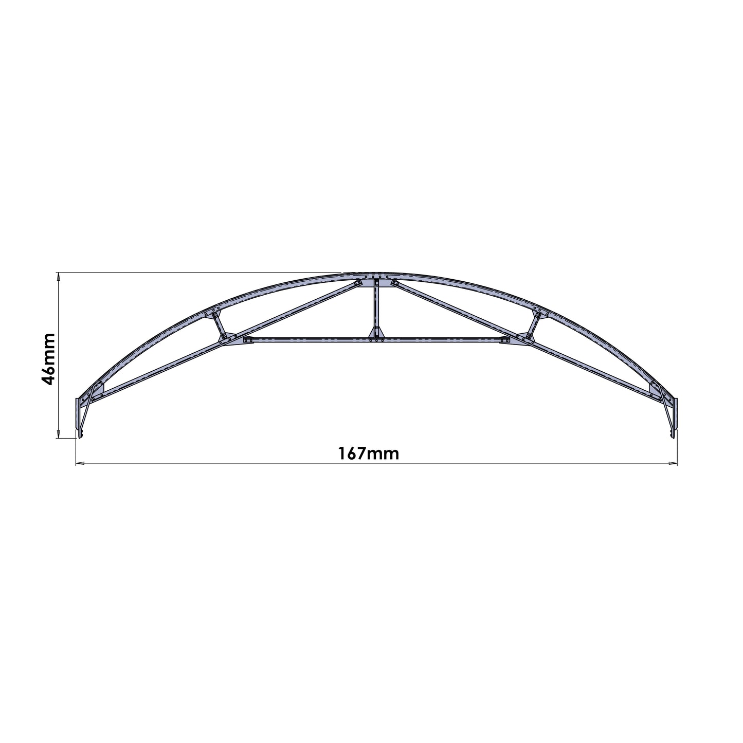 Hendre Corrugated Shed Module: Roof Truss - 1:43.5 Scale (7mm:1')