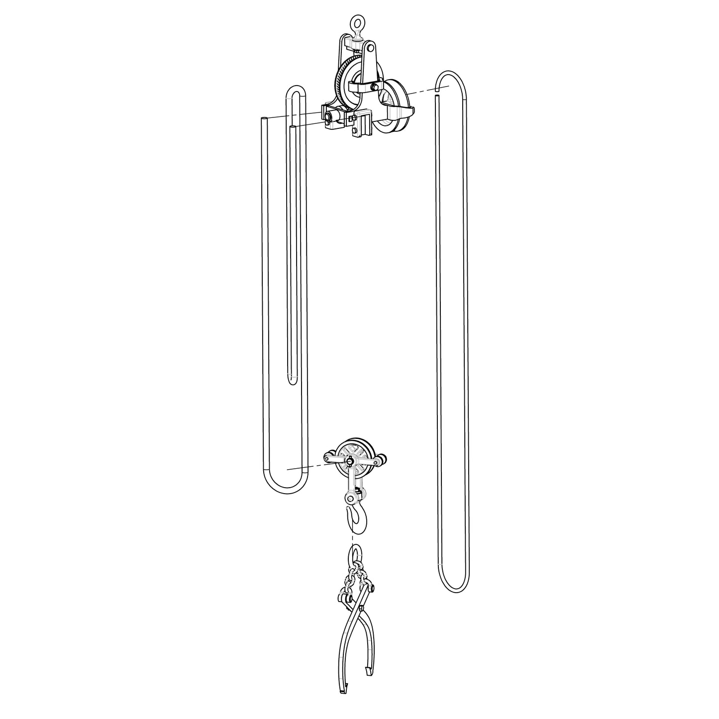 Pulley Block and Bottom Block Set - 1:43.5 Scale (7mm:1')