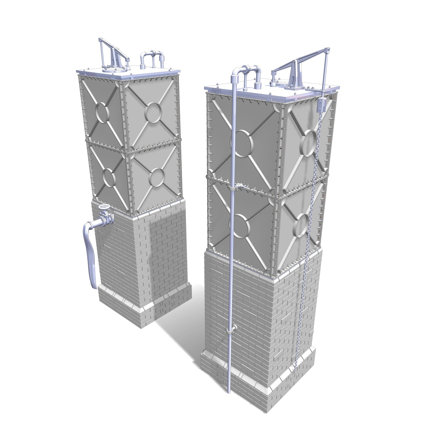 Water Tank & Brick Base Kit - 1:43.5 Scale (7mm:1')