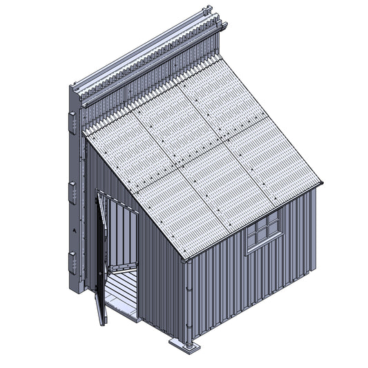 Hendre Corrugated Shed Module: Lean-To Side - 1:43.5 Scale (7mm:1')