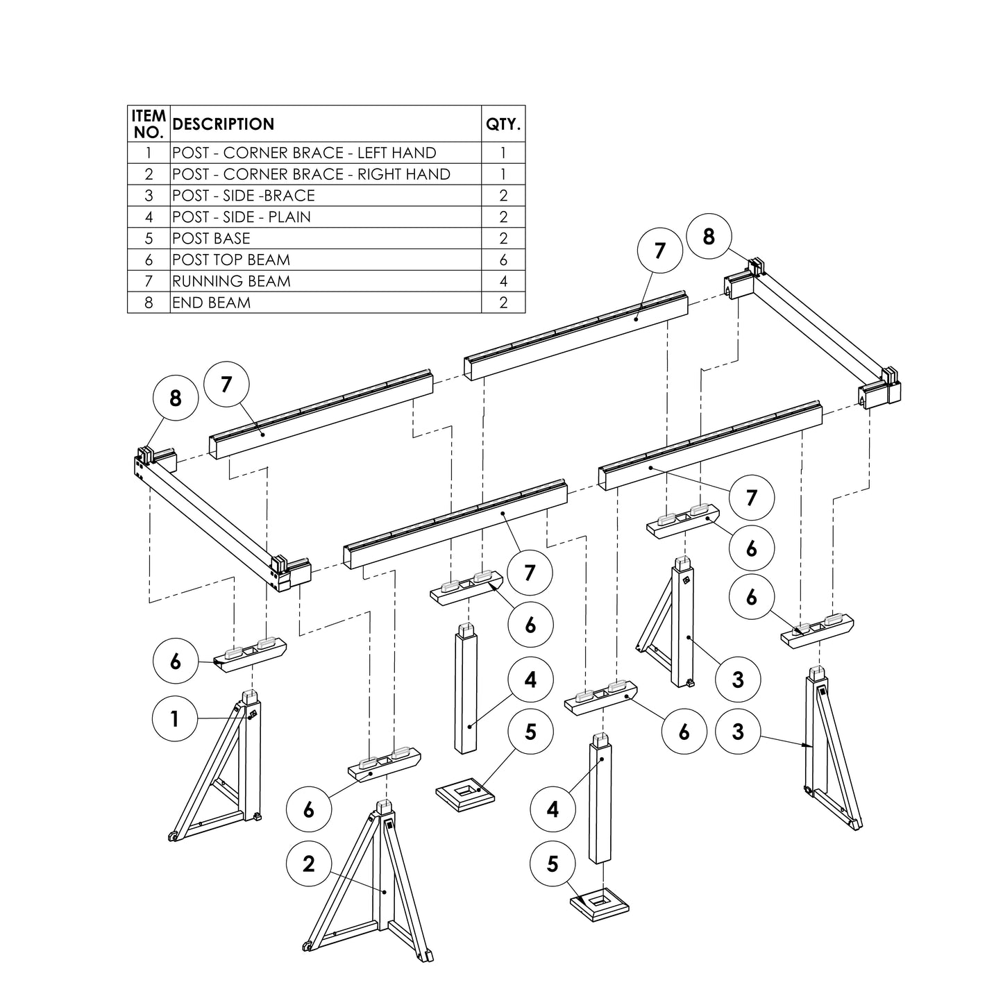Timber Gantry Modular Kit - 1:43.5 Scale (7mm:1')