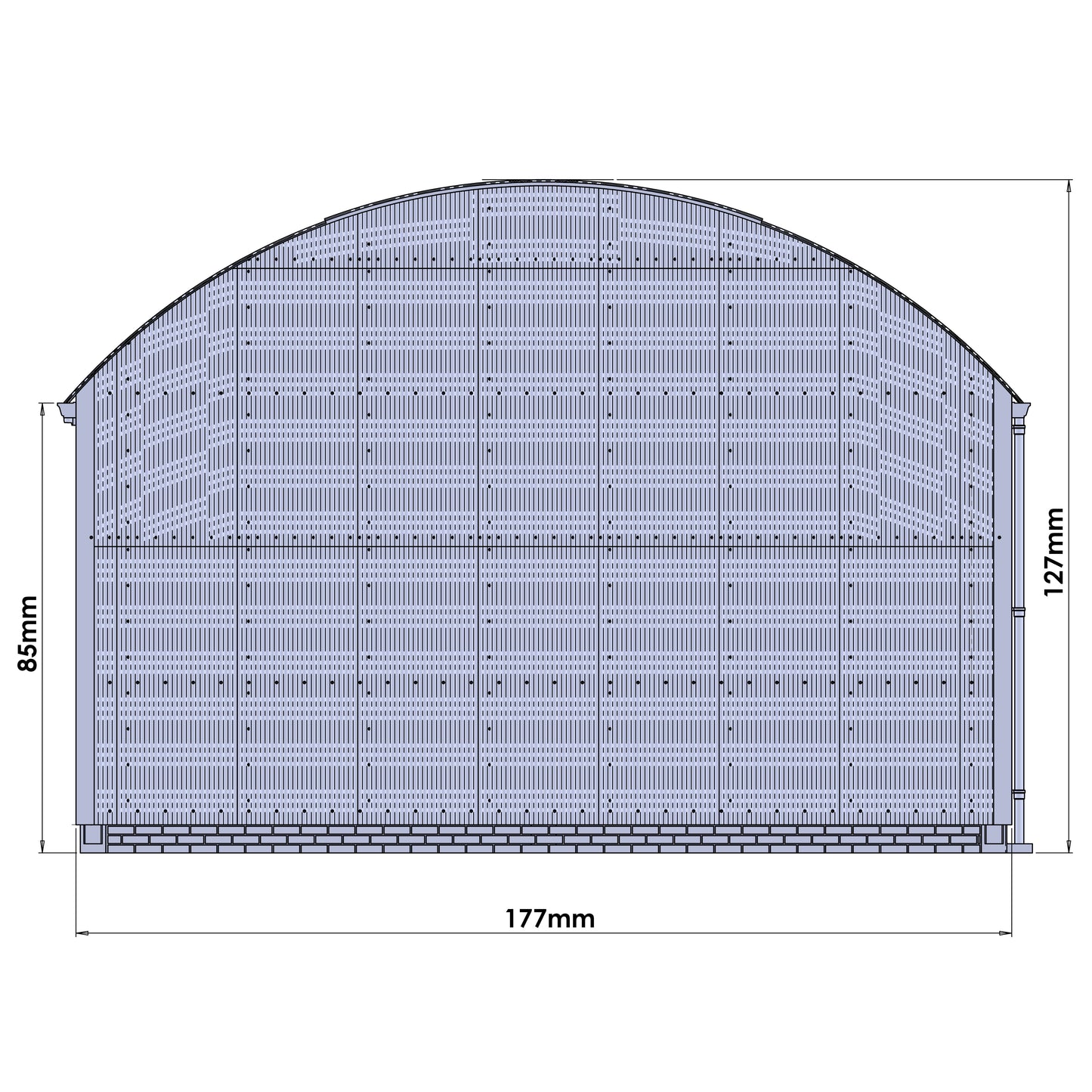 Hendre Corrugated Shed Module: End - Plain - 1:43.5 Scale (7mm:1')