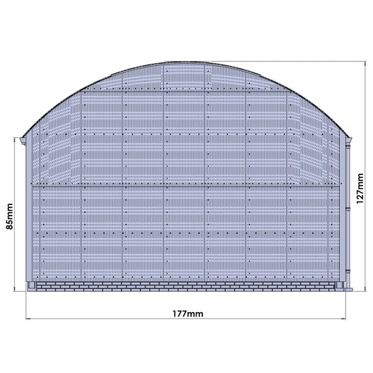 Hendre Corrugated Shed Module: End - Plain - 1:43.5 Scale (7mm:1')