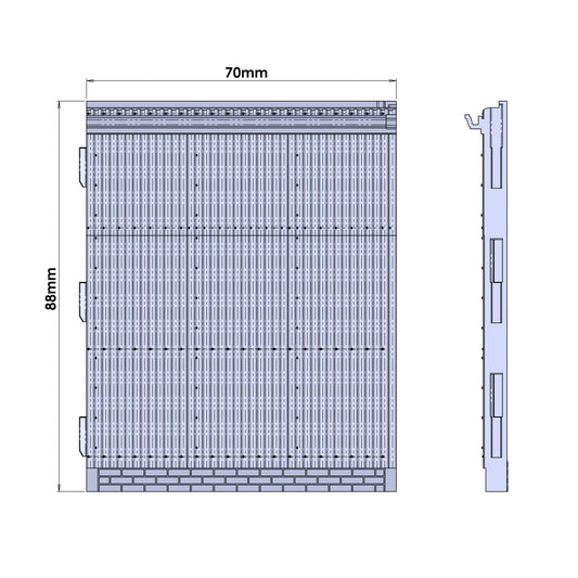 Hendre Corrugated Shed Module: Side - Plain - 1:43.5 Scale (7mm:1')