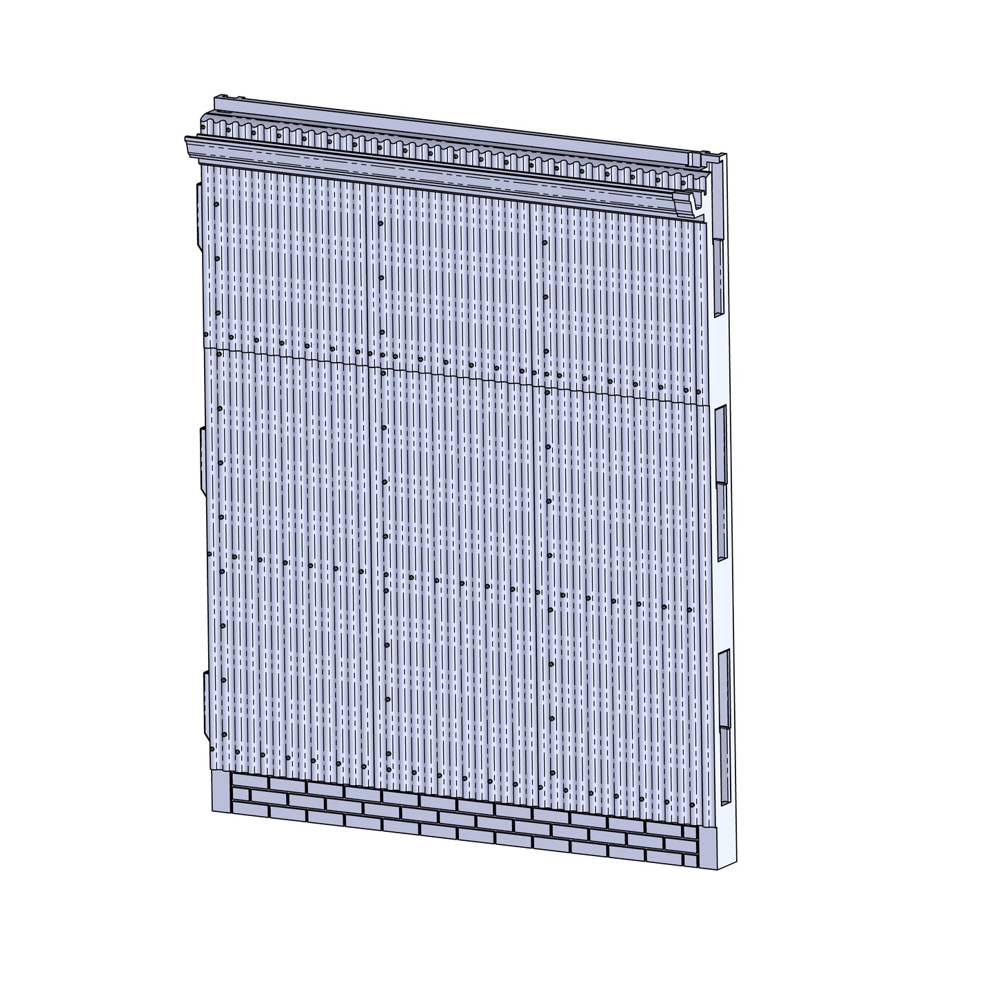Hendre Corrugated Shed Module: Side - Plain - 1:43.5 Scale (7mm:1')