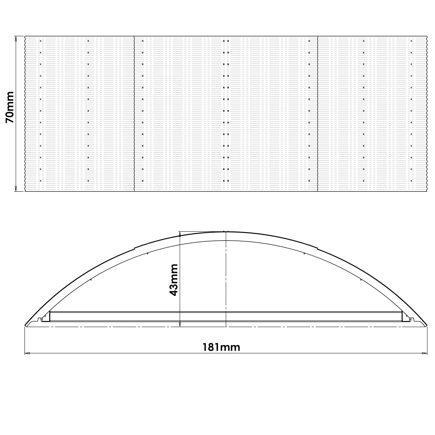 Hendre Corrugated Shed Module: Roof Unit - Single  - 1:43.5 Scale (7mm:1')