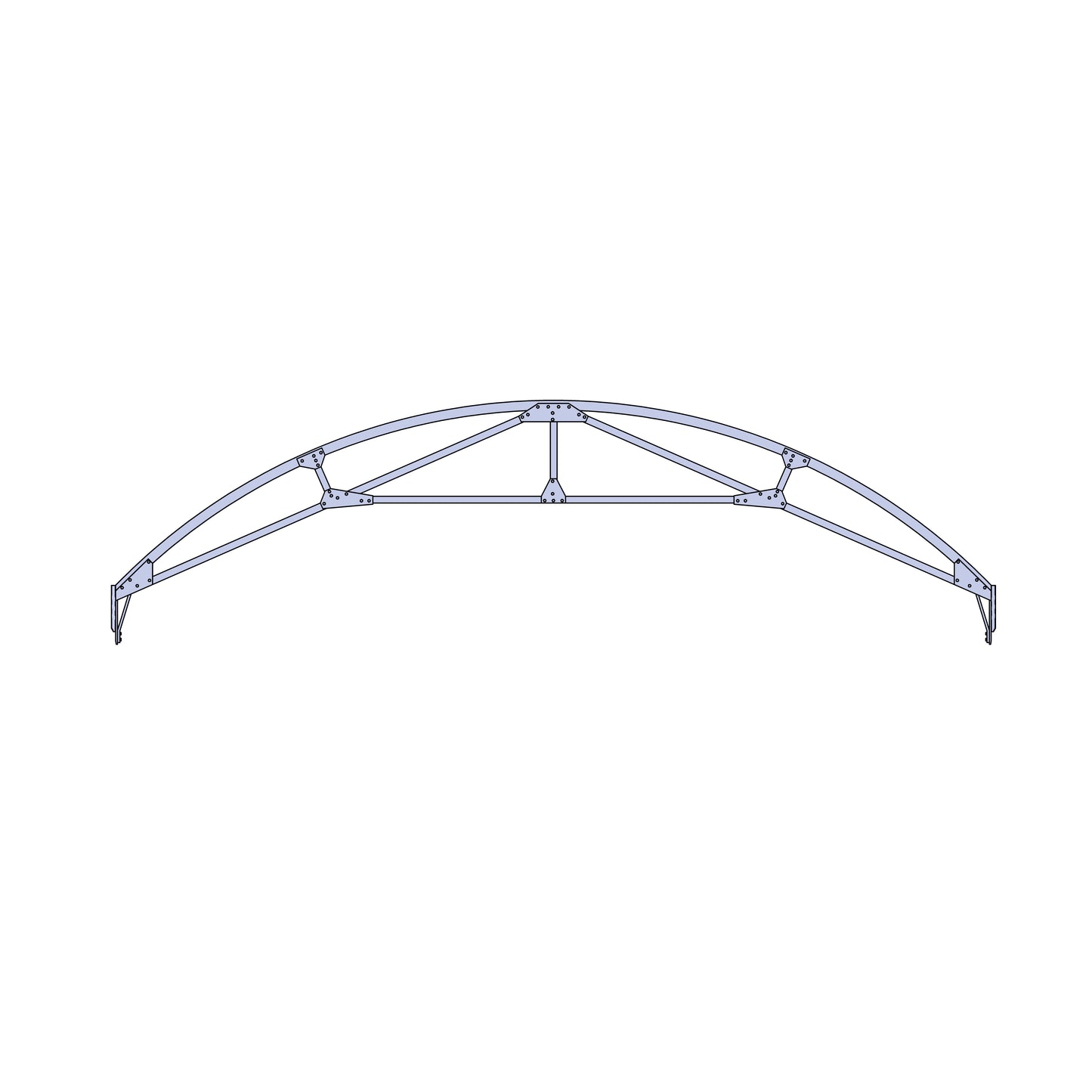 Hendre Corrugated Shed Module: Roof Truss - 1:43.5 Scale (7mm:1')