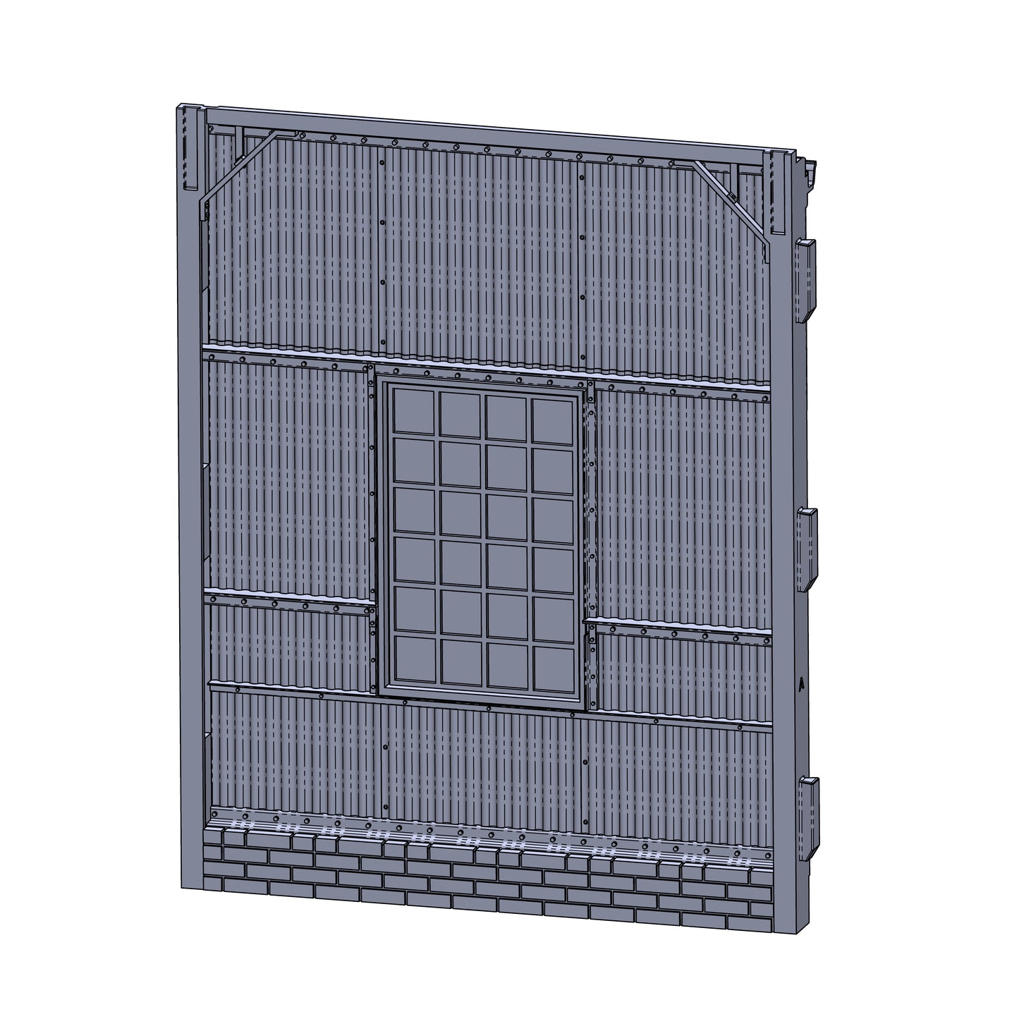 Hendre Corrugated Shed Module: Side with Window - 1:43.5 Scale (7mm:1')
