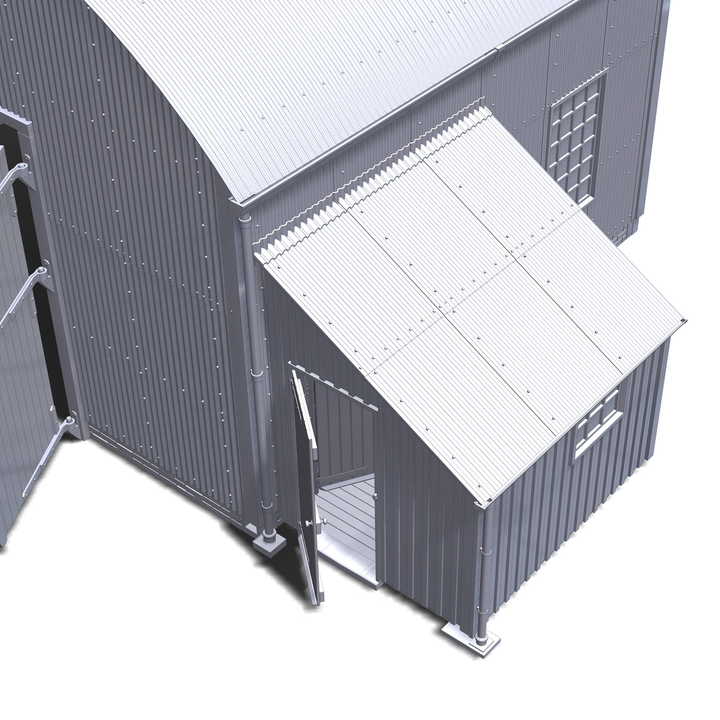 Hendre Corrugated Shed Modular Kit - 1:43.5 Scale (7mm:1')