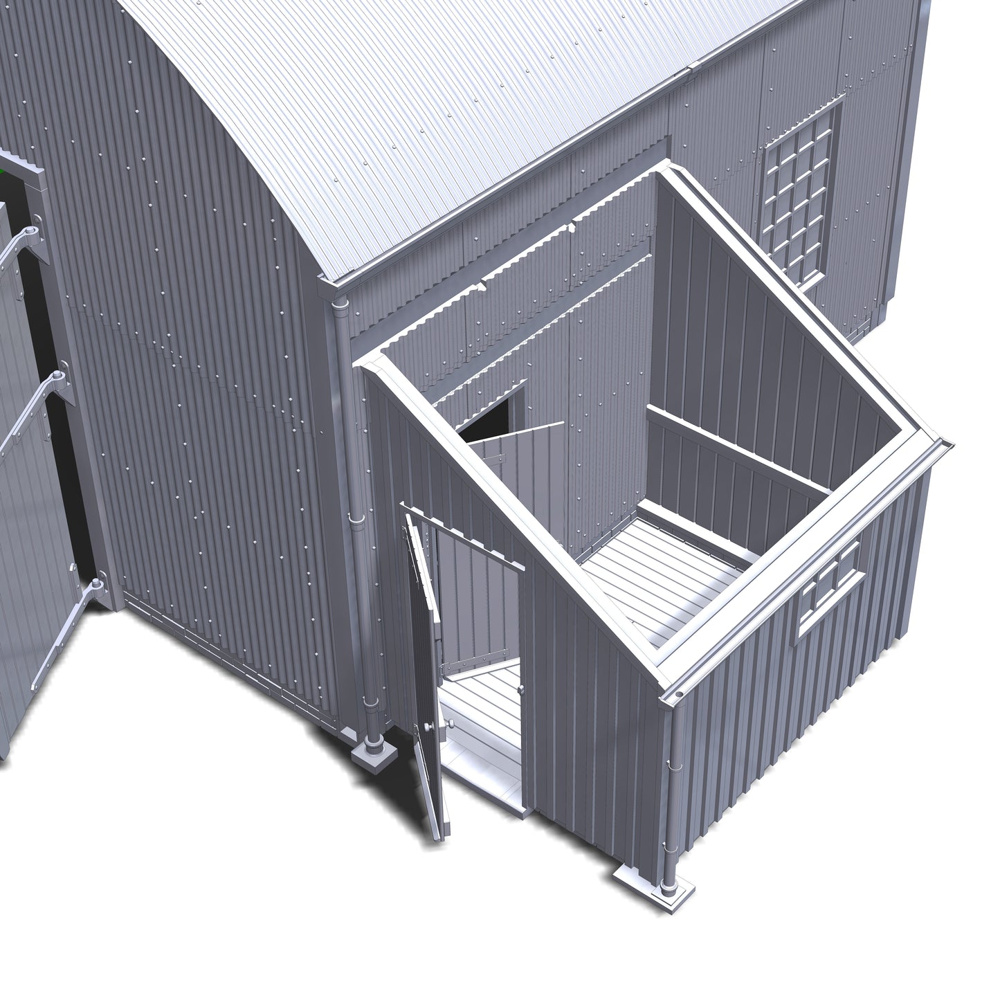Hendre Corrugated Shed Modular Kit - 1:43.5 Scale (7mm:1')