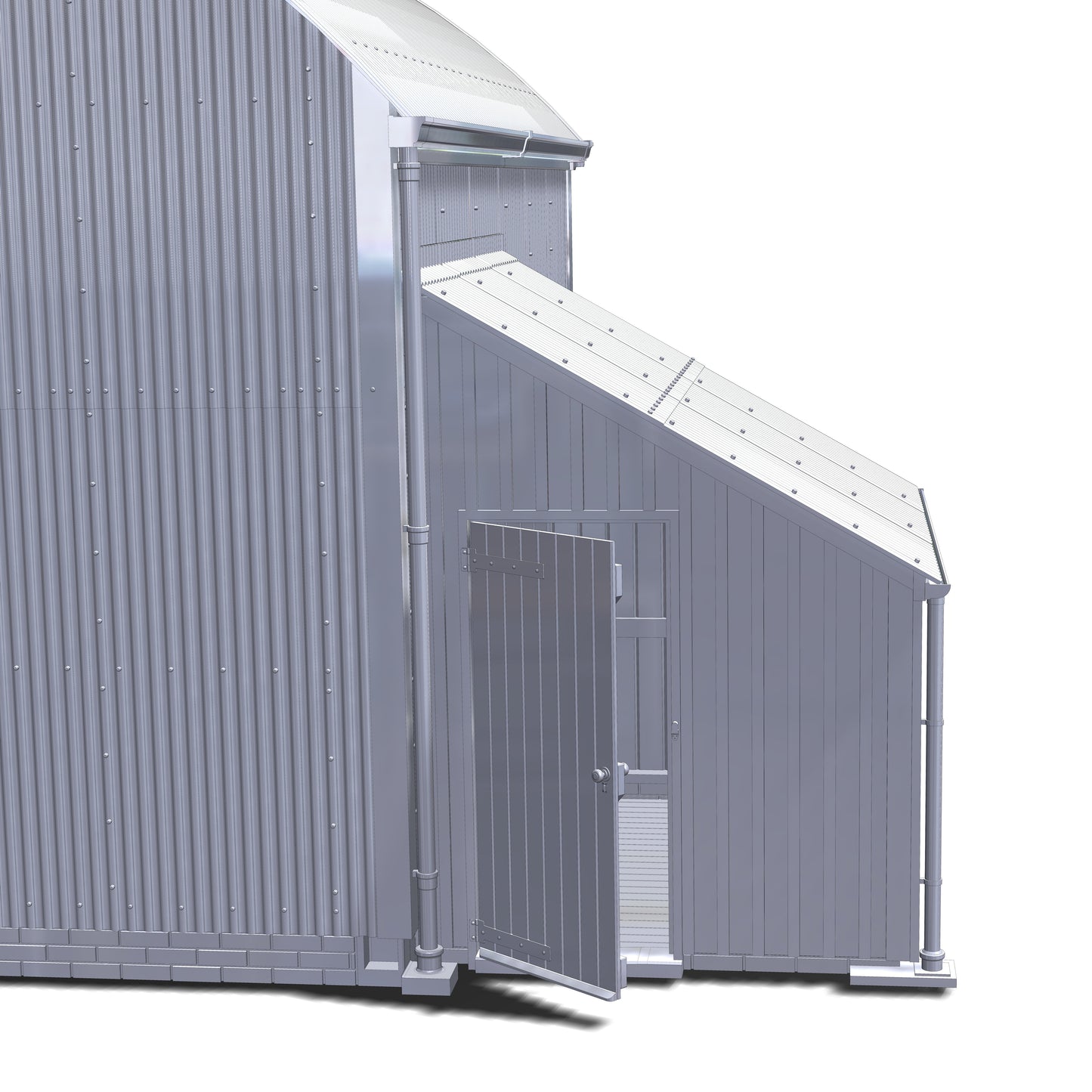 Hendre Corrugated Shed Modular Kit - 1:43.5 Scale (7mm:1')