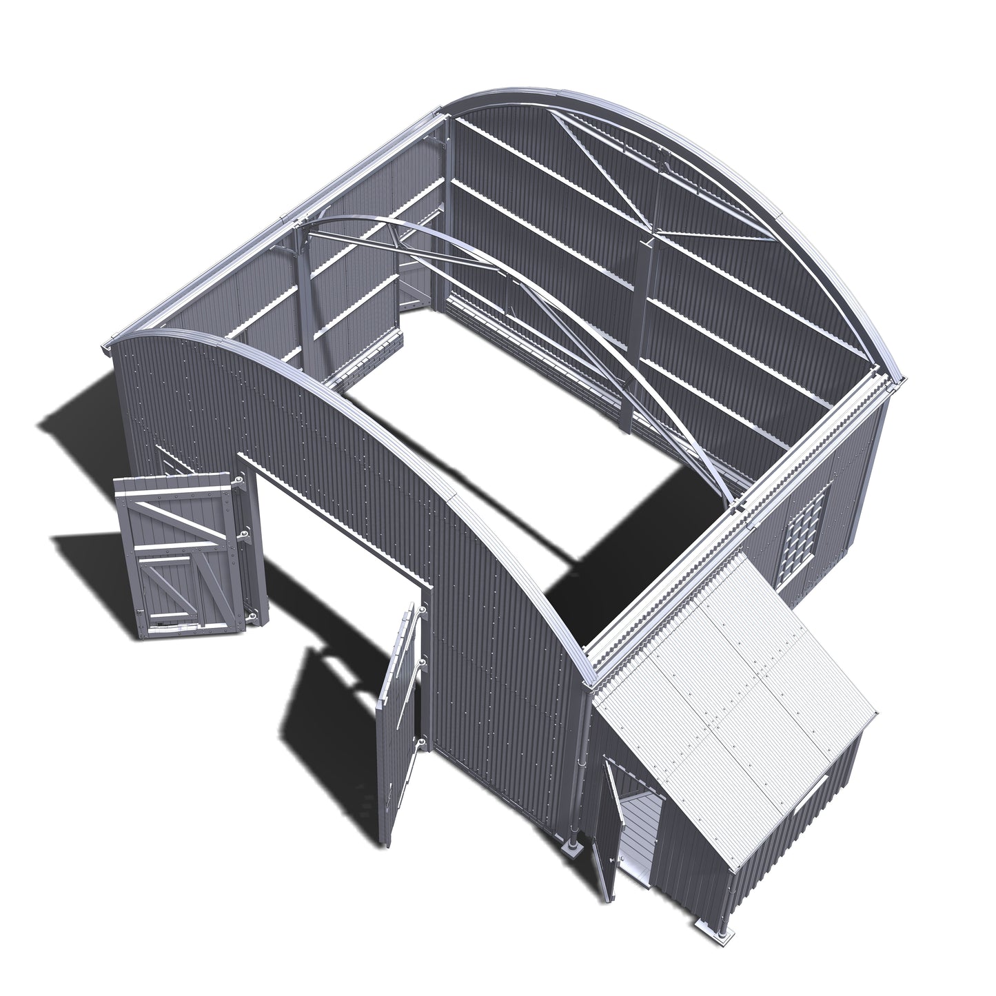Hendre Corrugated Shed Modular Kit - 1:43.5 Scale (7mm:1')