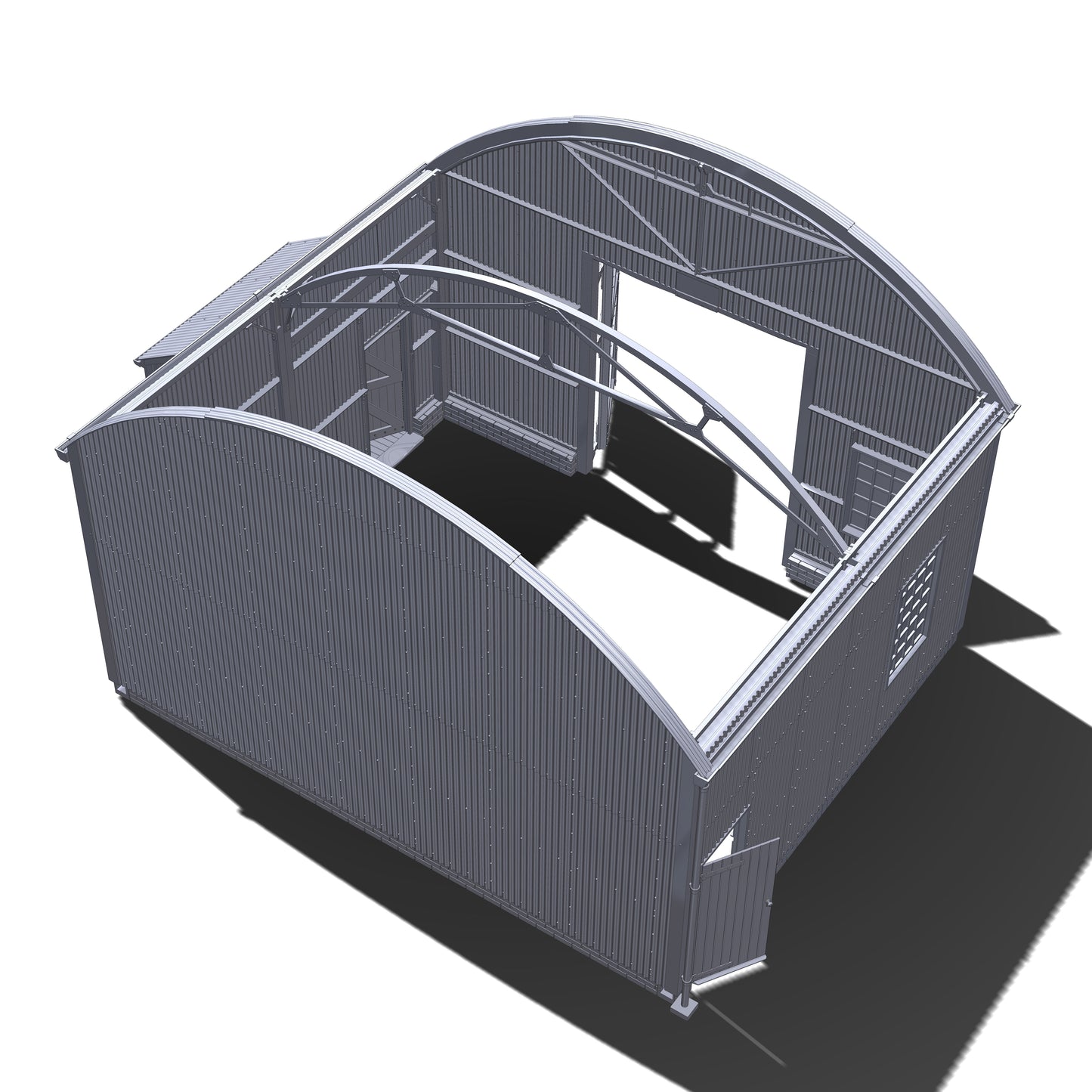Hendre Corrugated Shed Modular Kit - 1:43.5 Scale (7mm:1')