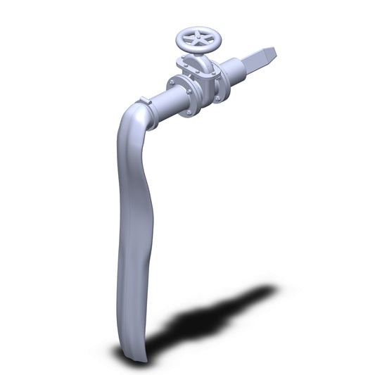 Water Tank Outlet Valve & Hose - 1:43.5 Scale (7mm:1')