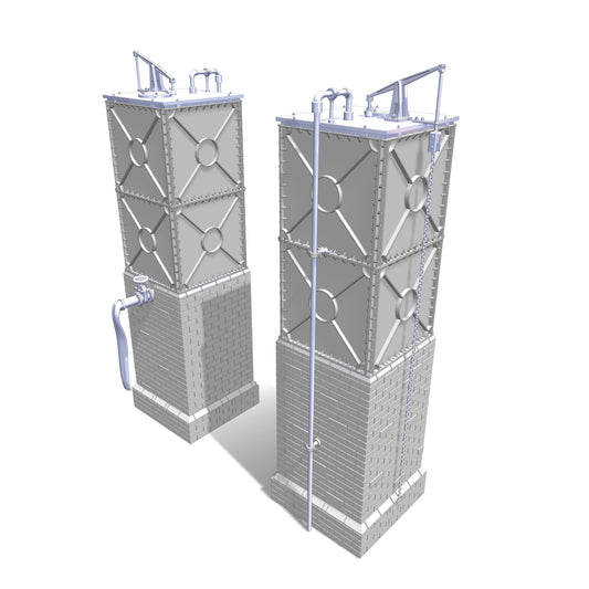 Water Tank & Brick Base Kit - 1:43.5 Scale (7mm:1')
