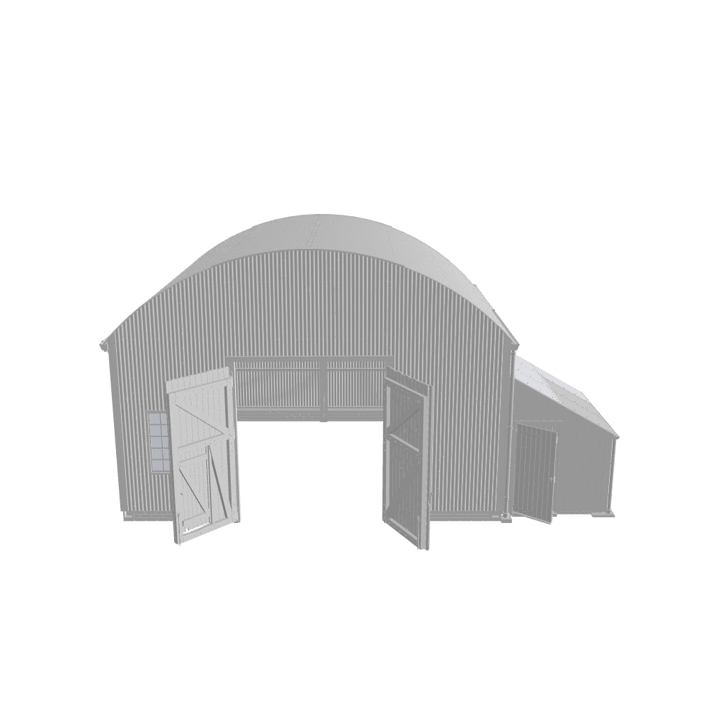 Interactive 3d model of model corrugated shed
